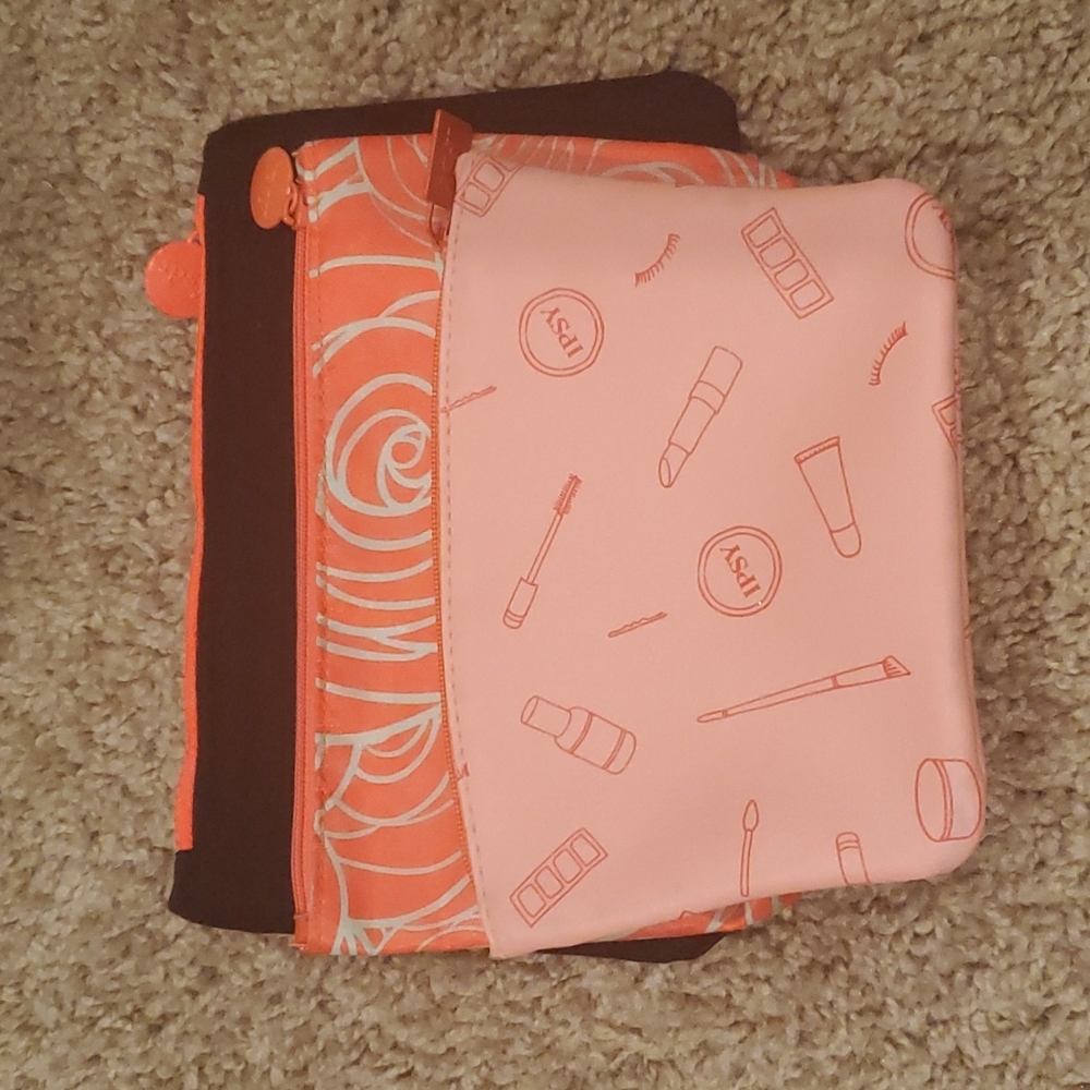 Ipsy Bags Bold Orange and Black Vibes